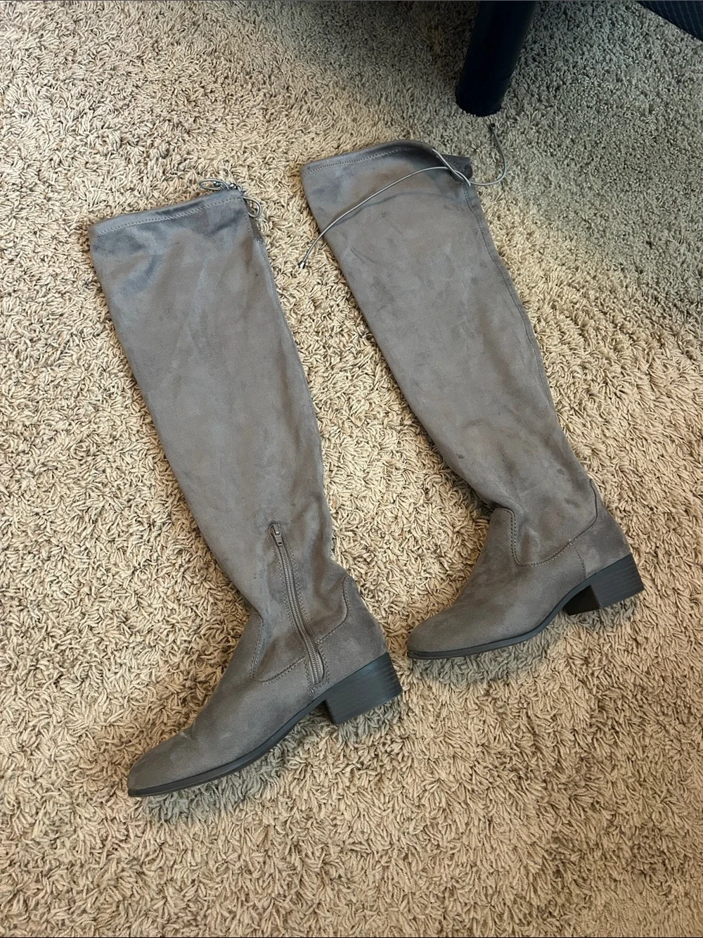 Over the knee taupe boots size 7.5